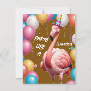 Carte Postale Flamingle & Feast – Surprise d'anniversaire drôle 