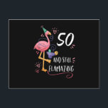 Carte Postale Flamingo Flamazing 50th Birthday Decorations Suppl<br><div class="desc">Funny Flamingo Gift for men,  Gift for women,  wife,  husband,  son,  daughter,  grandson,  granddaughter. Design Gift Idea for Birthday,  Christmas,  Anniversary,  Fathers day,  Mothers Day,  matching outfit men,  women,  father,  wife,  teacher.</div>