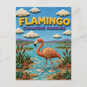 Carte Postale Flamingo Marais de Camargue Moderne KlayKoo