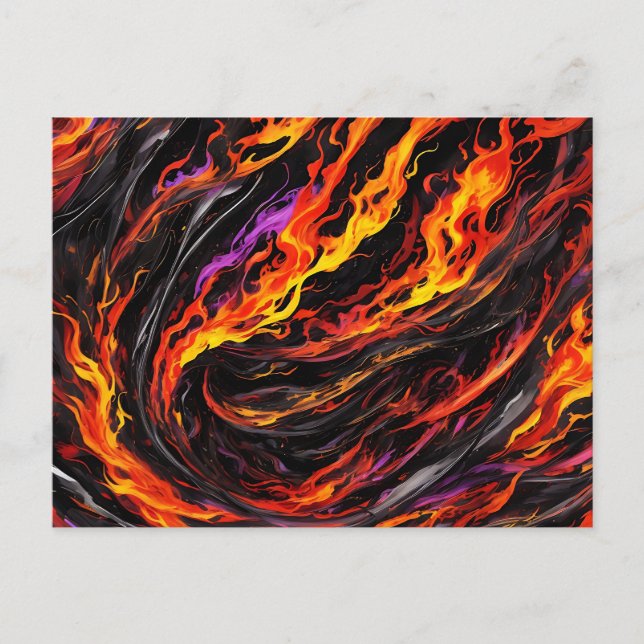 Carte Postale flamme Abstraite vive (Devant)