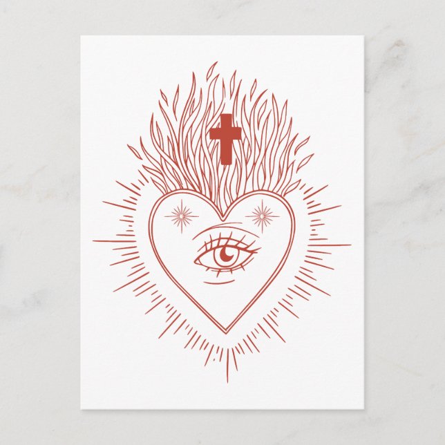 Carte Postale Flamme cardiaque (Devant)