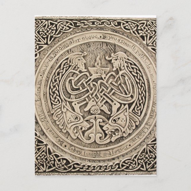 CARTE POSTALE FLAMME CELTIQUE ART VINTAGE (Devant)