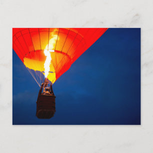 Carte Postale Flamme de ballon à air chaud brillant
