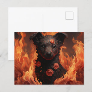 Carte Postale Flamme Florale