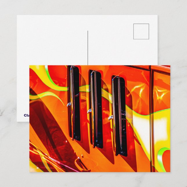 Carte Postale Flammes à tiges chaudes (Devant / Derrière)