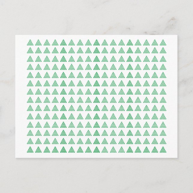 Carte Postale Flammes de neige blanches de Noël Pine Trees (Devant)