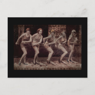 Carte Postale Flapper Era Dancing Girls