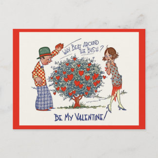 Carte postale Flapper Valentine vintage des années