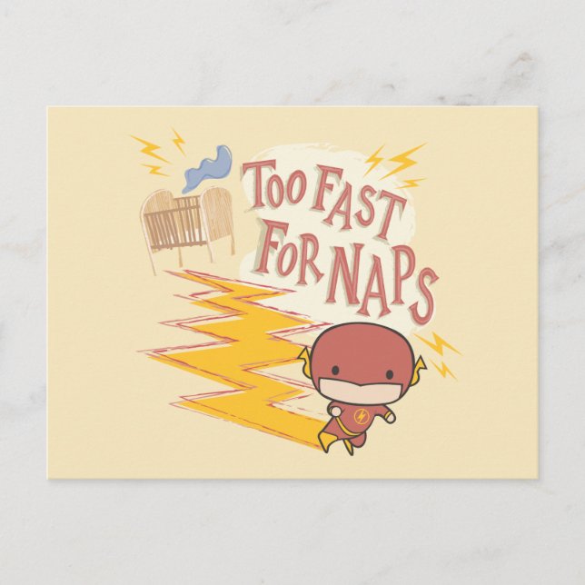 Carte Postale Flash Chibi | Trop Rapide Pour Les Naps (Devant)