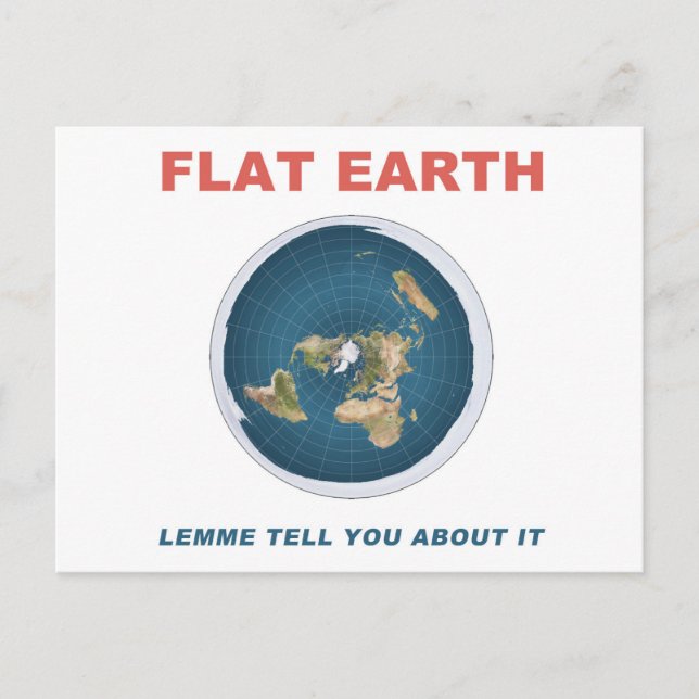Carte Postale Flat Earth - Lemme Vous En Parle (Devant)