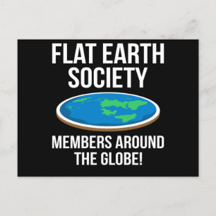 Carte Postale Flat Earth Society Membres Autour Du Monde Drôle