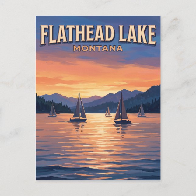 Carte Postale Flathead Lake Bigfork Montana (Devant)