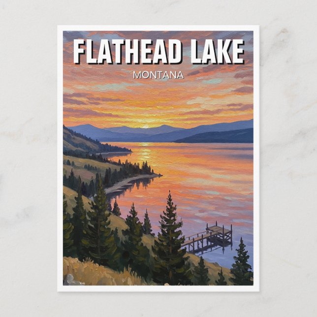 Carte Postale Flathead Lake Montana Travel (Devant)