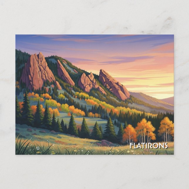 Carte Postale Flatirons Colorado Voyage (Devant)