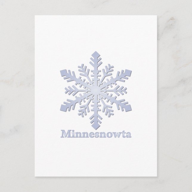Carte Postale Fléau de neige bleu Minnesnowta (Devant)