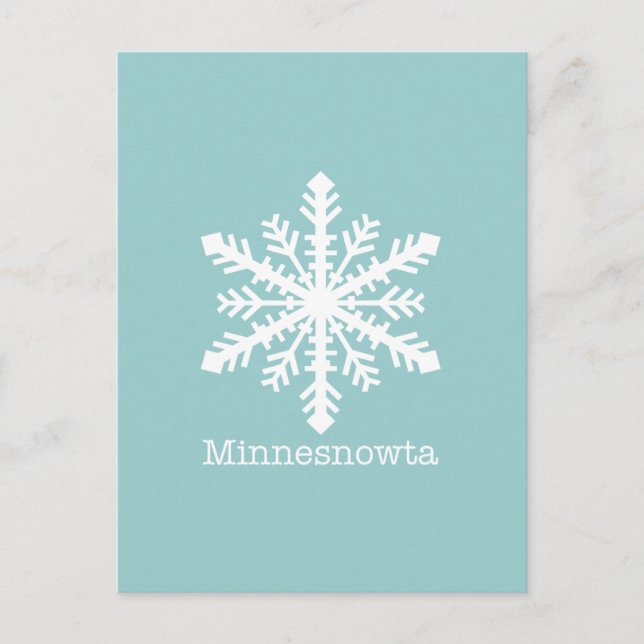 Carte Postale Fléau de neige du Minnesnowta (Devant)