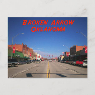 Carte Postale Flèche brisée Oklahoma Vue du centre-ville