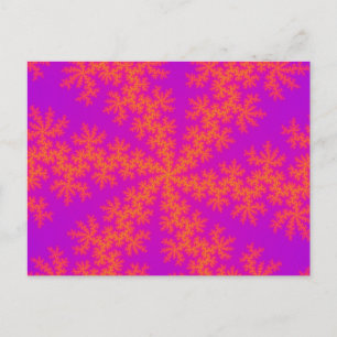 Carte Postale Flèche de neige rose et orange