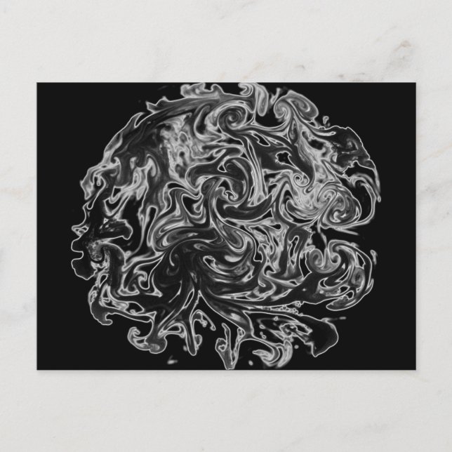 Carte Postale Flèche d'encre noire et blanche (Devant)