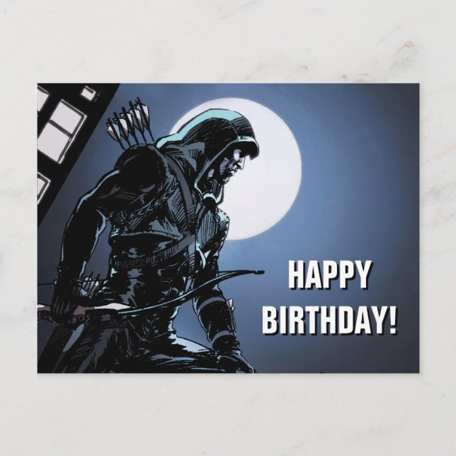 Carte Postale Flèche | Flèche verte au clair de lune (Devant)