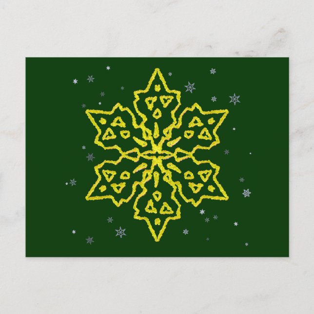 Carte Postale Flèche-neige en or (Devant)
