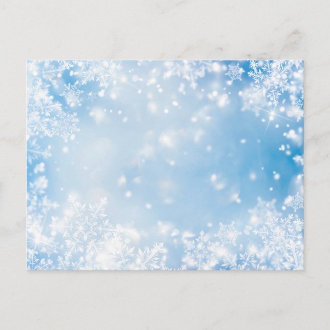 Carte Postale Flèches blanches sur l'hiver Arrière - plan bleu (Devant)