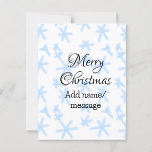 Carte Postale Flèches de neige bleu Noël motif neige motif