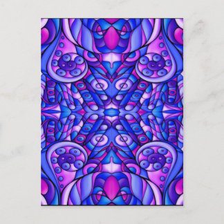Carte Postale Flèches Psychédéliques Bleues Et Violettes