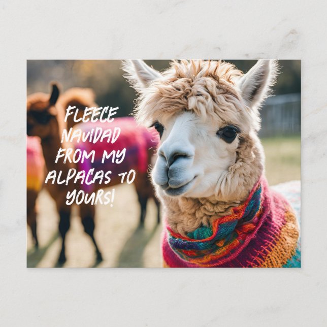 Carte Postale Fleece Navidad ! Aplaca (Devant)