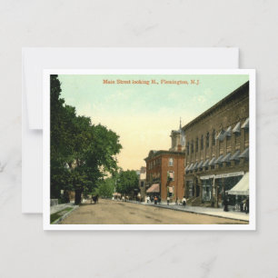 Carte Postale Flemington NJ Main Street 1910