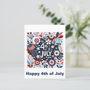 Carte Postale Fleur 4 juillet