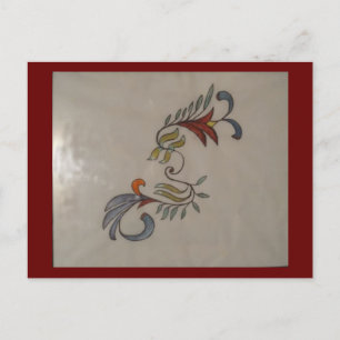 Carte Postale fleur abstraite,