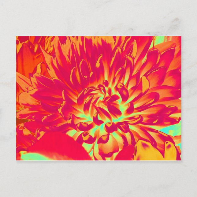 Carte Postale Fleur Art numérique (Devant)