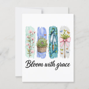 Carte Postale Fleur avec Grace Garden Floral Art