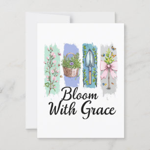 Carte Postale Fleur avec Grace Garden Floral Art