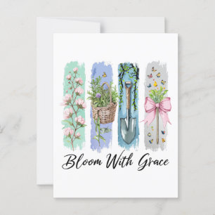 Carte Postale Fleur avec Grace Garden Floral Art