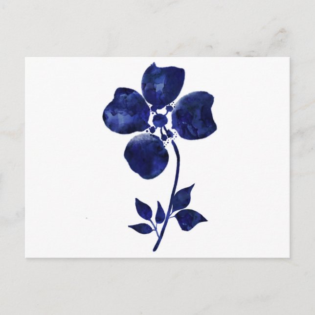 Carte Postale Fleur bleue (Devant)