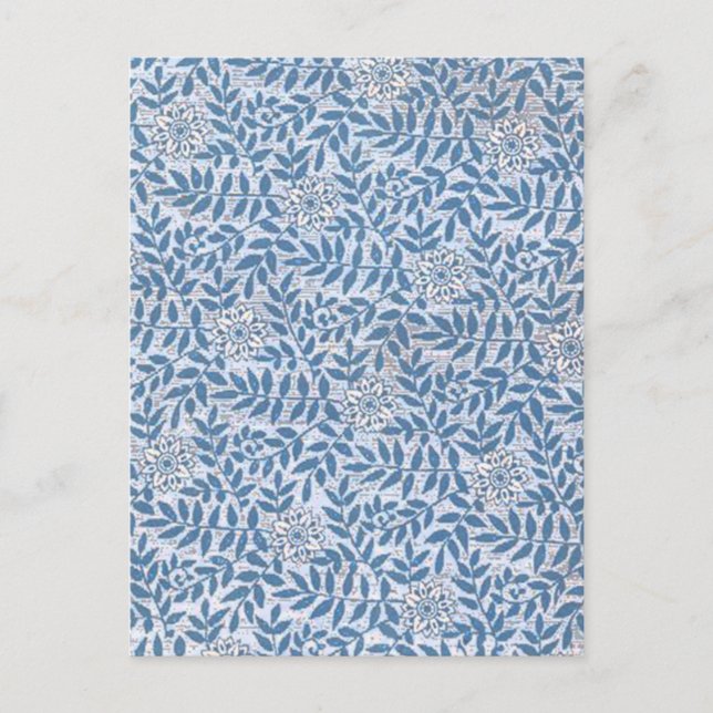 CARTE POSTALE FLEUR BLEUE ÉLÉGANTE (Devant)