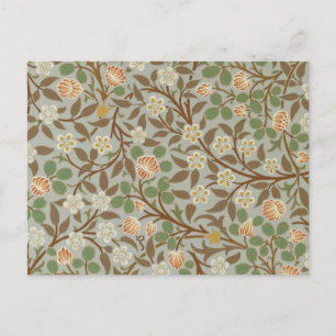 Carte Postale Fleur botanique de trèfle William Morris