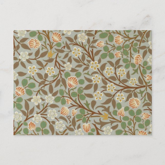 Carte Postale Fleur botanique de trèfle William Morris (Devant)