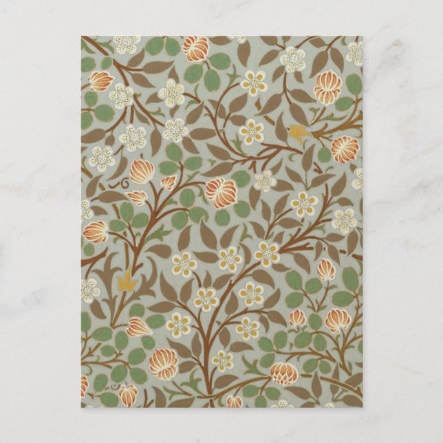 Carte Postale Fleur botanique de trèfle William Morris (Devant)