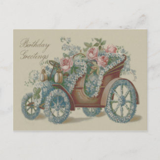 Carte Postale Fleur Car Rose Ne M'oubliez Pas Floral