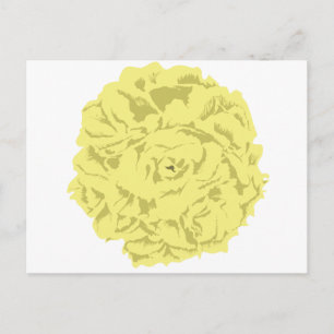 Carte Postale fleur carnation jaune