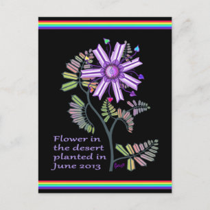 Carte postale Fleur dans le désert