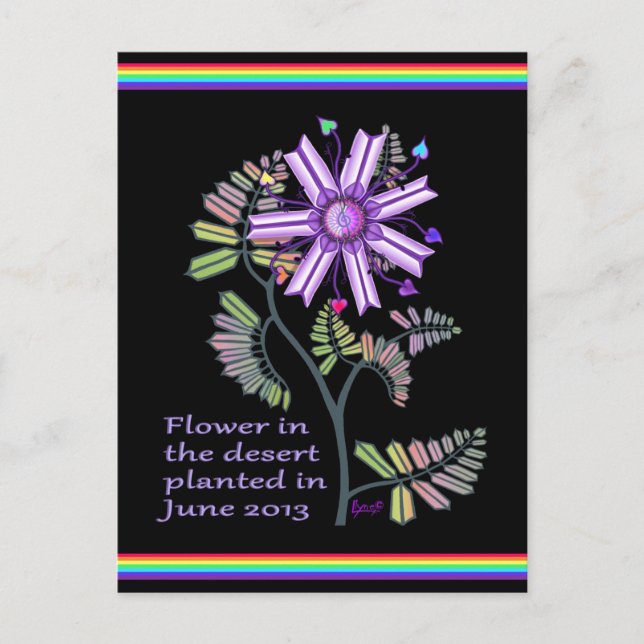 Carte postale Fleur dans le désert (Devant)