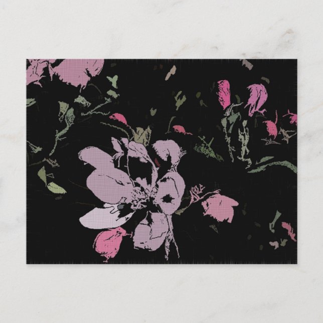 Carte Postale Fleur d'Apple en encre (Devant)