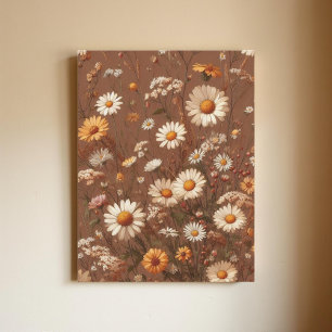 Carte Postale Fleur d'automne Cottagecore Botanique Floral Rusti