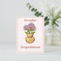 Fleur de Chrysanthème Novembre Anniversaire