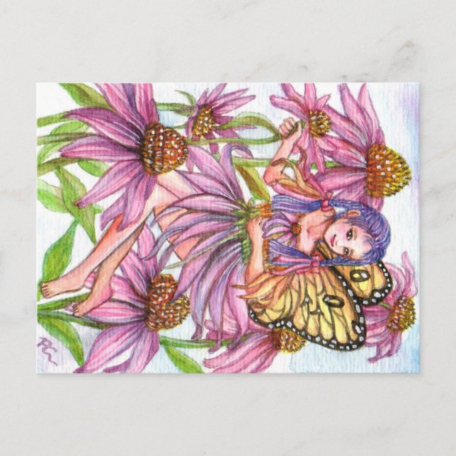 Carte Postale Fleur de cône pourpre (Devant)