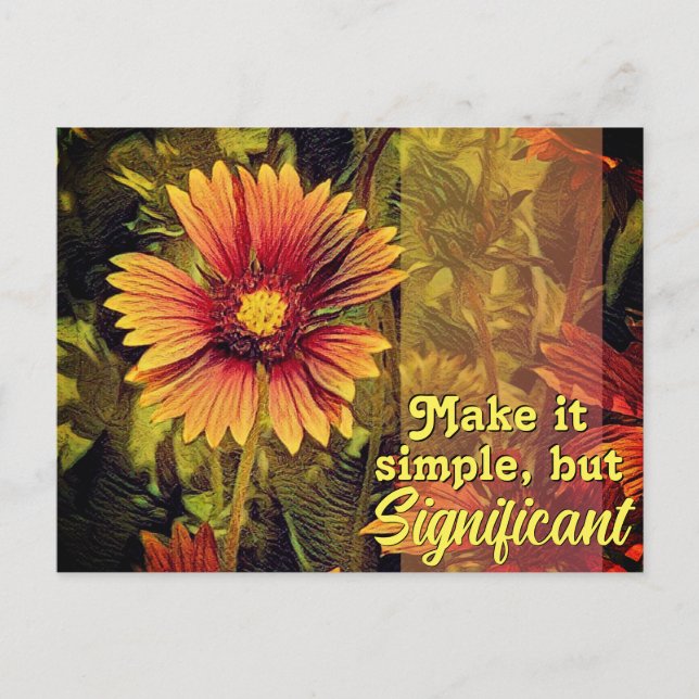 Carte Postale Fleur de couverture Gardez-la simple mais signific (Devant)